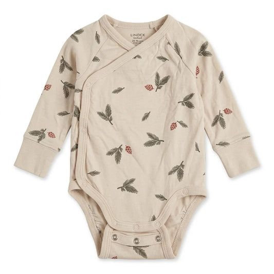 Mönstrad body från Lindex - Storlek 50 - Beige