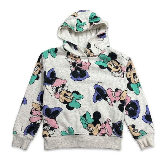 Mönstrad sweatshirt från Disney Mickey and Friends - Storlek 104 - Vit