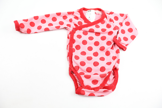 Polka dot wrap-around body from H&M - Size 62 - Pink