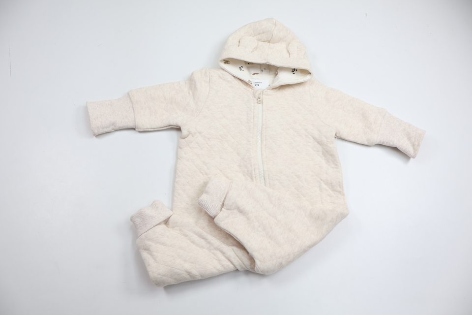 Quiltad overall från My Wear Baby - Storlek 62 - Benvit