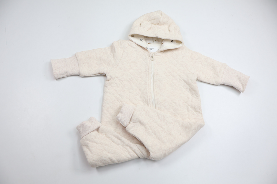 Quiltad overall från My Wear Baby - Storlek 62 - Benvit