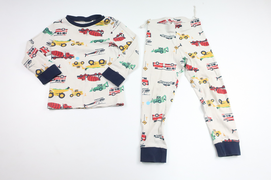 Zweiteiliger Pyjama von H&MM - Größe 98/104 - Weiß