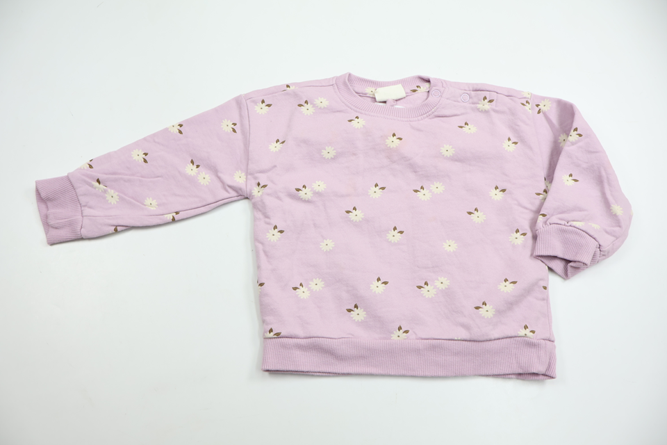 Blommig sweatshirt från Tiny One - Storlek 80 - Lila