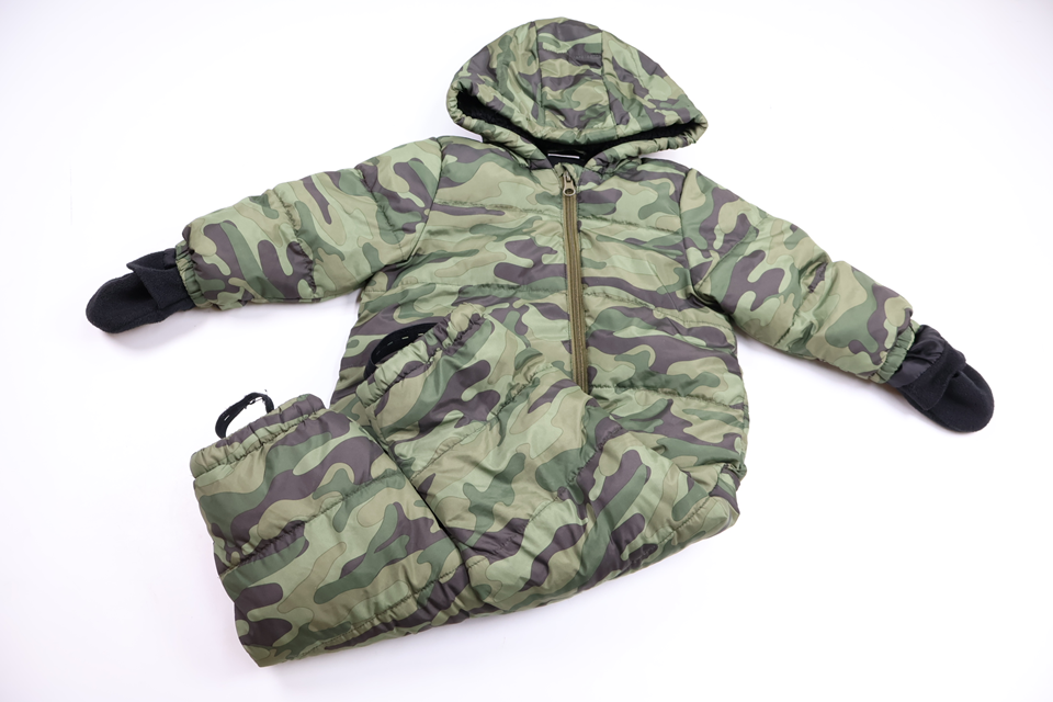 Camouflage-patterned fleece-lined overall from Kappahl - Size 80 - Green