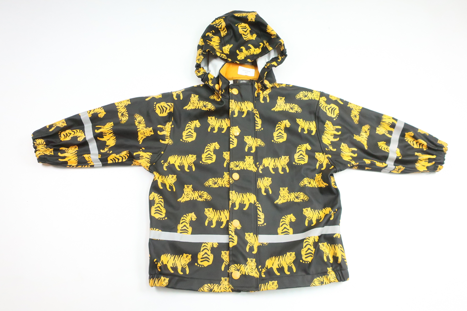 Regenjacke mit Tigermotiv von Lindex – Größe 86 – Schwarz