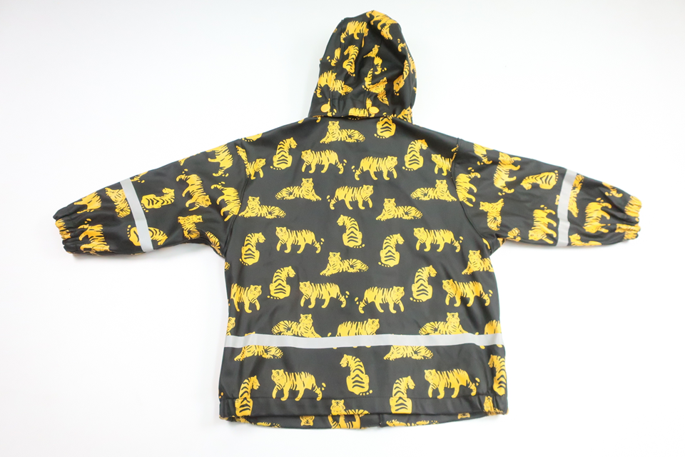 Regenjacke mit Tigermotiv von Lindex – Größe 86 – Schwarz