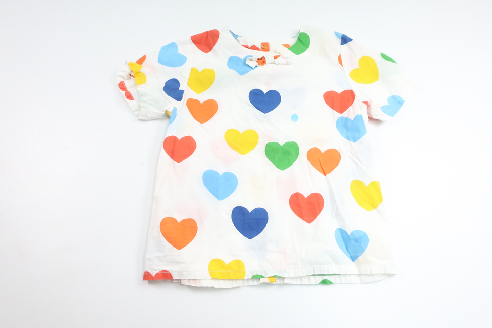 Tunic with hearts from Mini Rodini - Size 116/122 - White