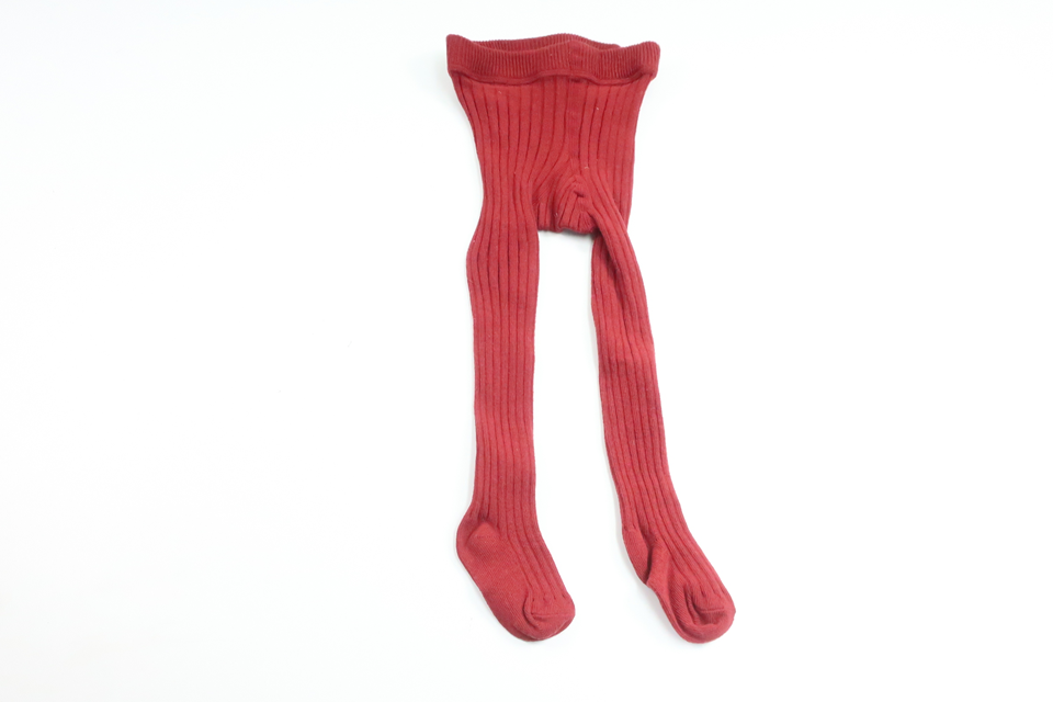 Ribbed tights from H&M - Size 68 - Burgundy