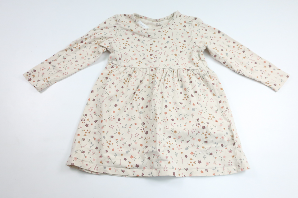 Floral dress from Lindex - Size 86 - Off-white