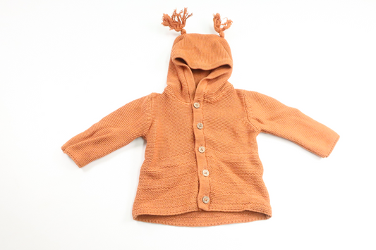 Knitted fleece jacket from Polarn o. Pyret - Size 62 - Brown