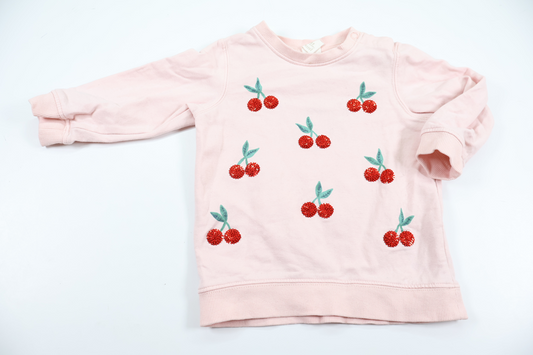 Cherry sweatshirt from H&M - Size 74 - Pink