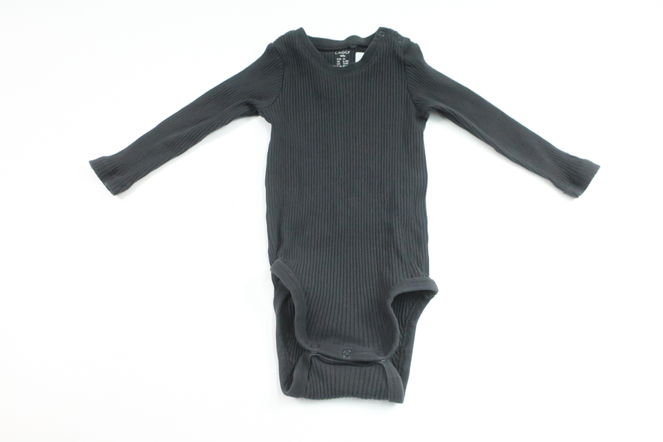 Ribbed bodysuit from Lindex - Size 74 - Black