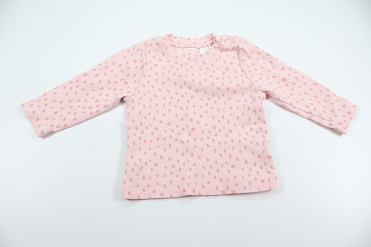 Ribbed top from ICA I Love Eco - Size 74 - Pink