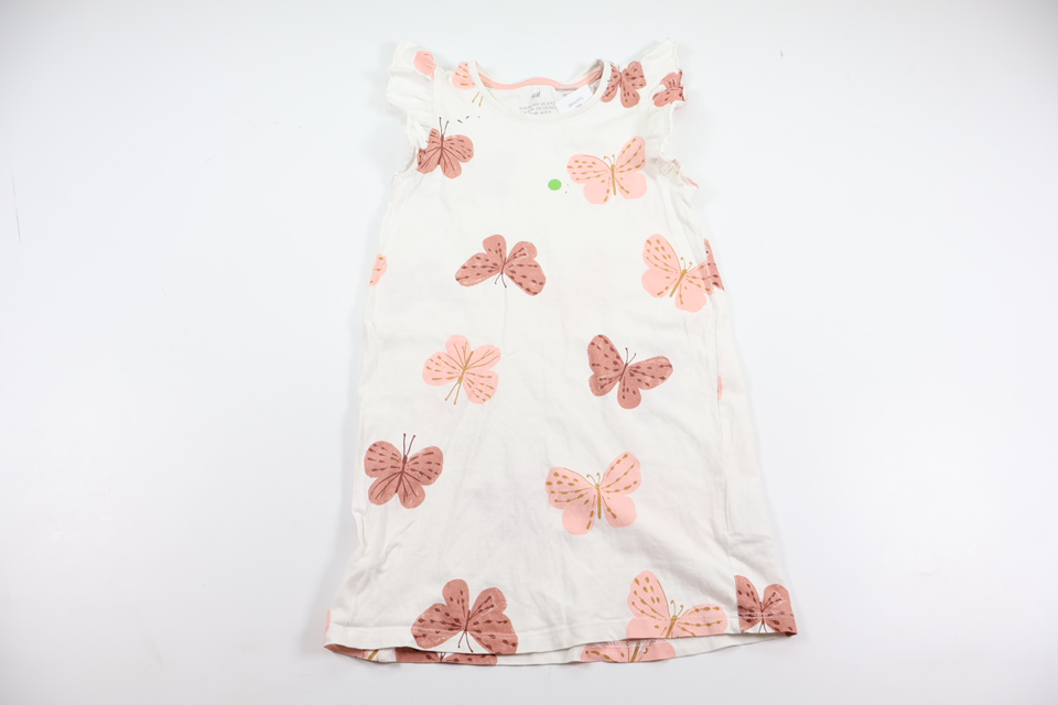 Nightgown with butterflies from H&M - Size 98/104 - White