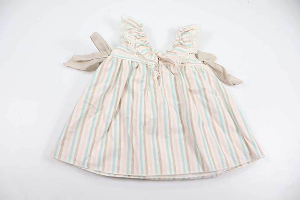 Striped dress with bows from Calamaro - Size 80/86 - Multi