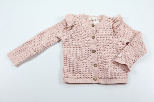 Knitted cardigan from Newbie - Size 74 - Pink