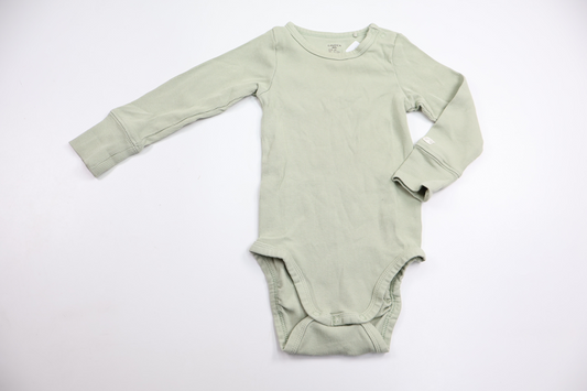 Ribbad body från Lindex - Storlek 80 - Grön
