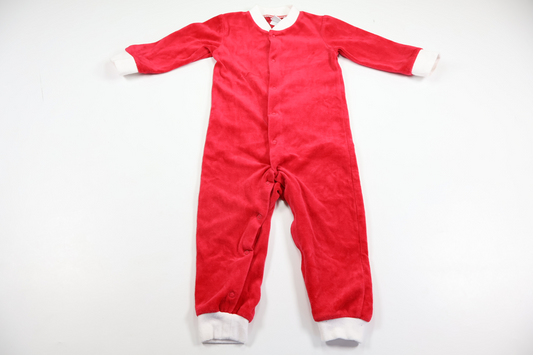 Santa Pajamas in fleece from Lindex - Size 86 - Red