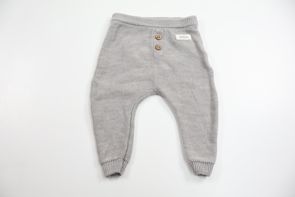 Stickade byxor i 100% ull från Newbie Limited Edition - Storlek 56 - Grå