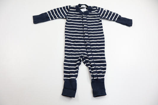 Randig jumpsuit från Polarn o. Pyret - Storlek 56 - Marinblå