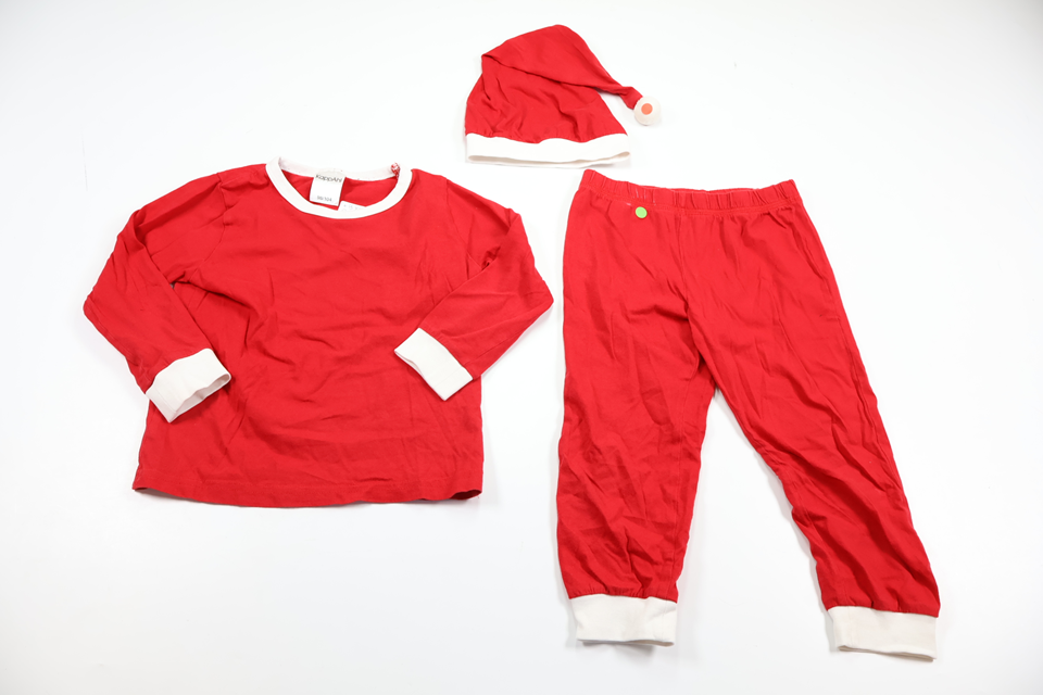 Santa Claus costume with hood from Kappahl - Size 98/104 - Red