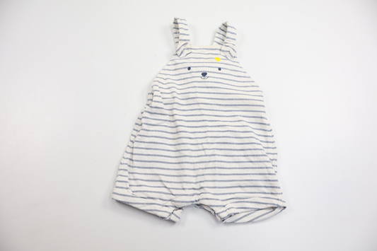 Hängselshorts med nalle från H&M - Storlek 68 - Vit