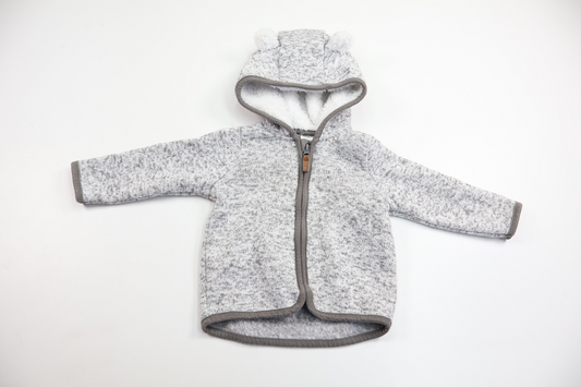 Munkjacka i fleece från H&M - Storlek 68 - Grå