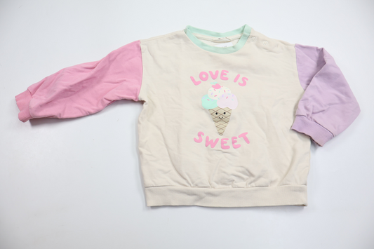 Sweatshirt från Kappahl - Storlek 86 - Benvit