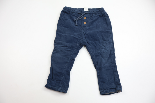 Fodrade byxor från H&M - Storlek 86 - Marinblå
