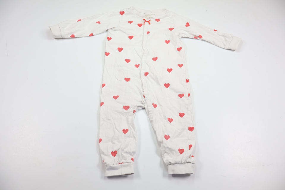 Pyjamas mit Herzen von H&MM - Größe 80 - Weiß