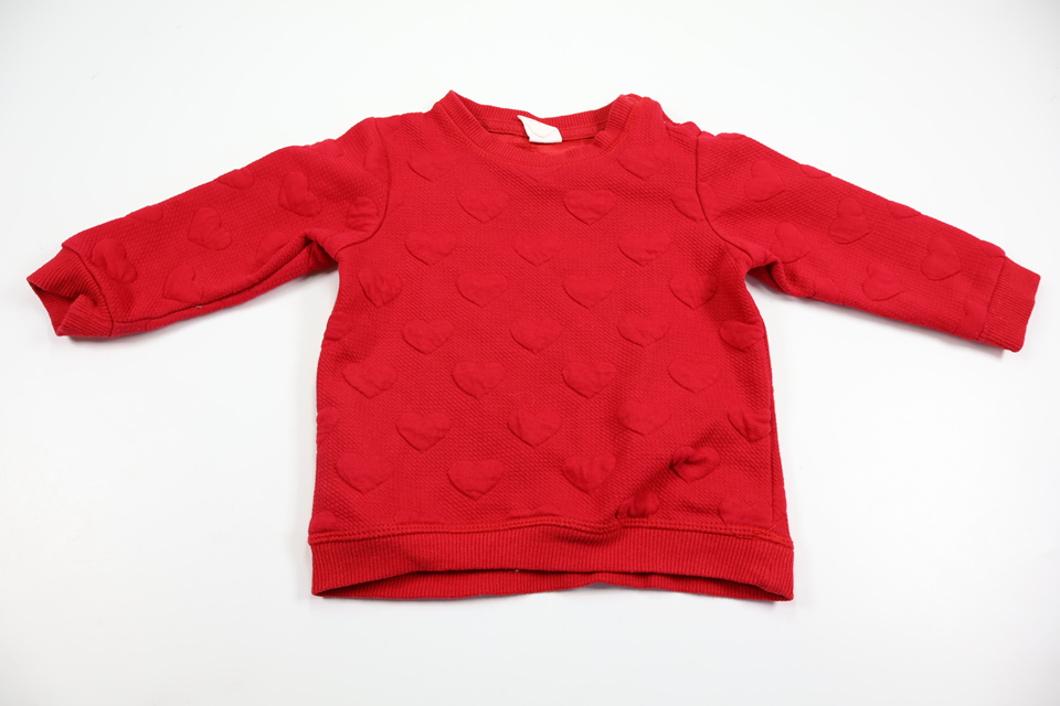 Heart print sweatshirt from H&M - Size 74 - Red