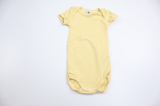 Randig body från Petit Bateau - Storlek 62/68 - Gul