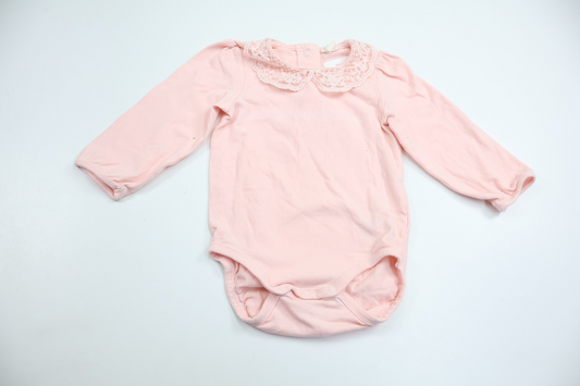 Body med krage från H&M - Storlek 80 - Rosa