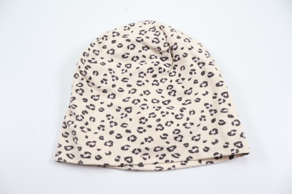 Leopard print hat from H&M - Size 74/80 - Off-white