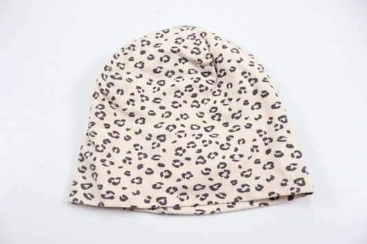 Leopard print hat from H&M - Size 74/80 - Off-white