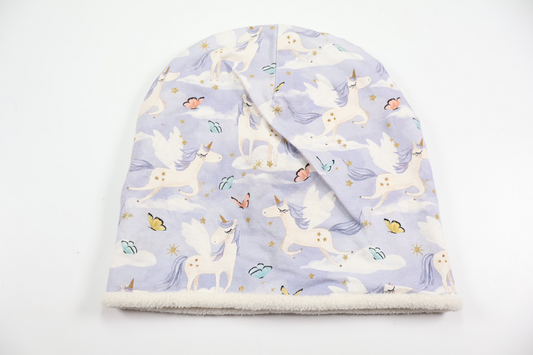 Fleece-lined unicorn hat from Hemsytt - Size 134/140 - Purple