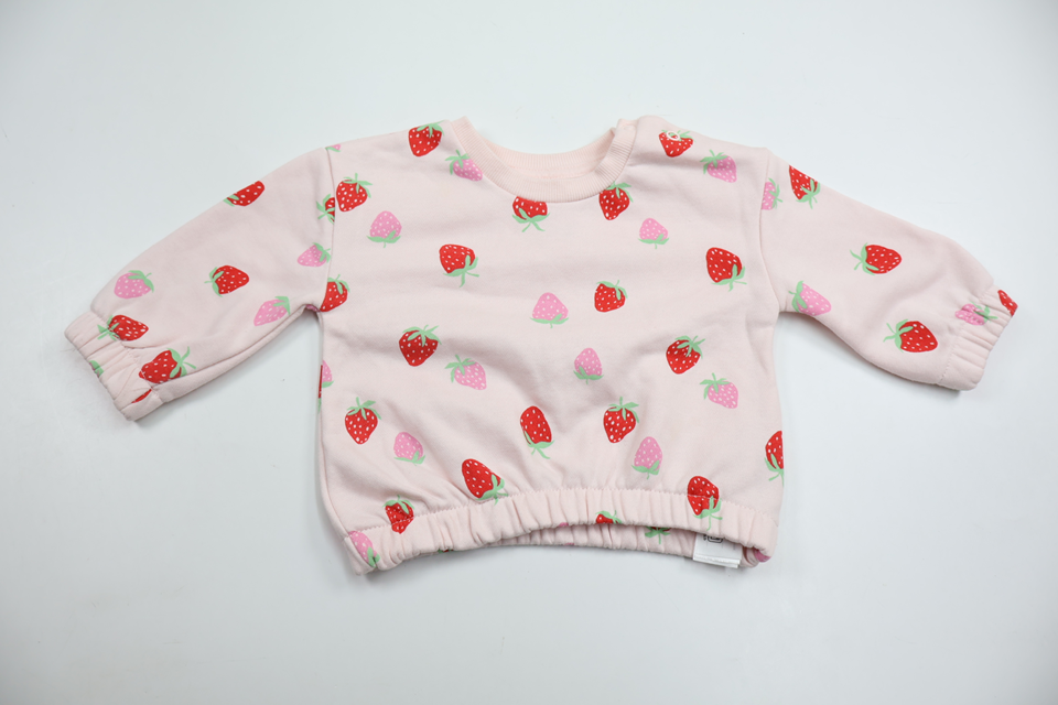 Sweatshirt med jordgubbar från Primark - Storlek 68 - Rosa