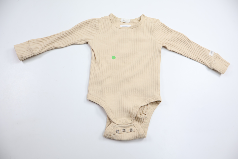 Ribbad body från Newbie - Storlek 80 - Beige