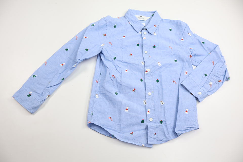 Skjorta med julmotiv från H&M - Storlek 122 - Blå