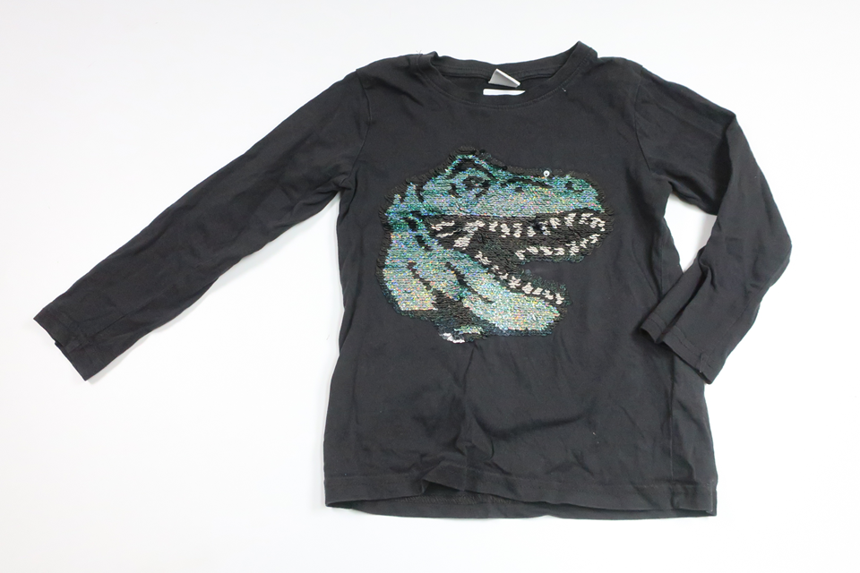 Paillettenpullover mit Wendefunktion von Lindex – Größe 104 – Schwarz