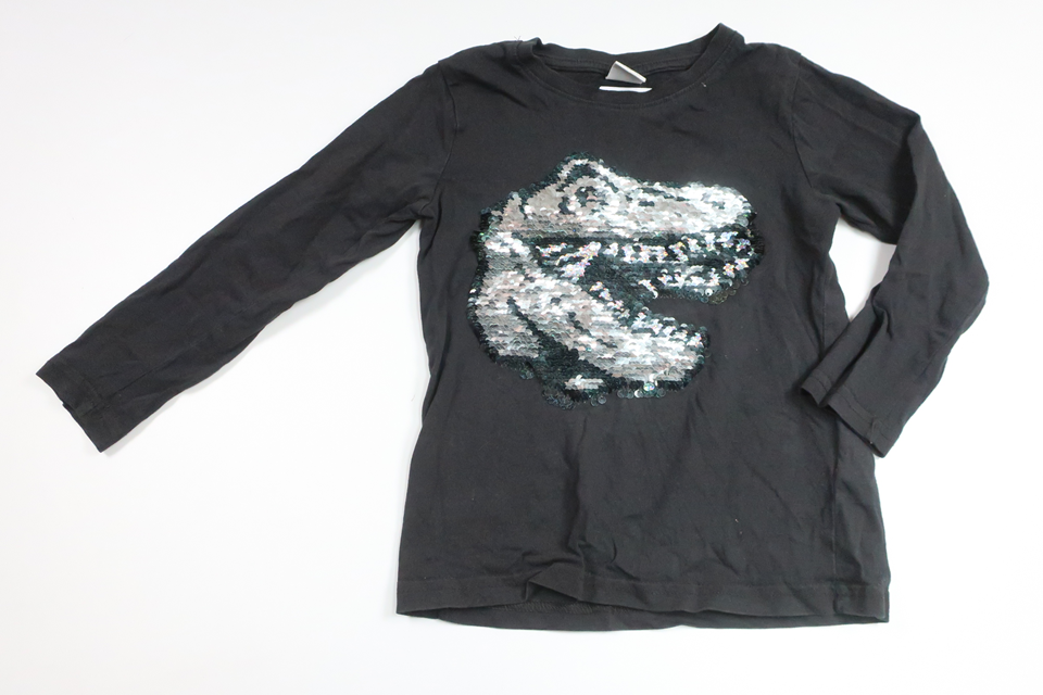 Paillettenpullover mit Wendefunktion von Lindex – Größe 104 – Schwarz