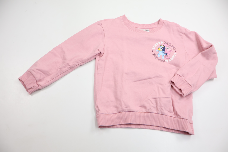 Sweatshirt med Bluey från Bluey - Storlek 98/104 - Rosa