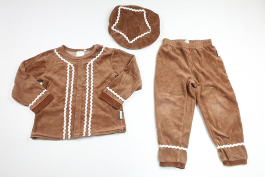 Lebkuchenkostüm aus Fleece von Den Goda Fen – Größe 98/104 – Braun