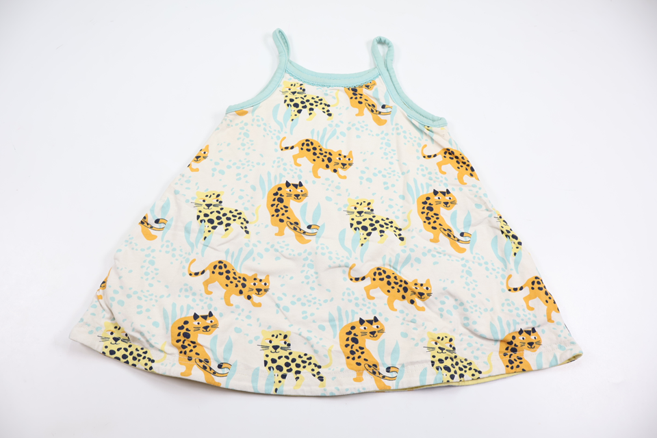Dress with leopards from Polarn O. Pyret - Size 86 - White