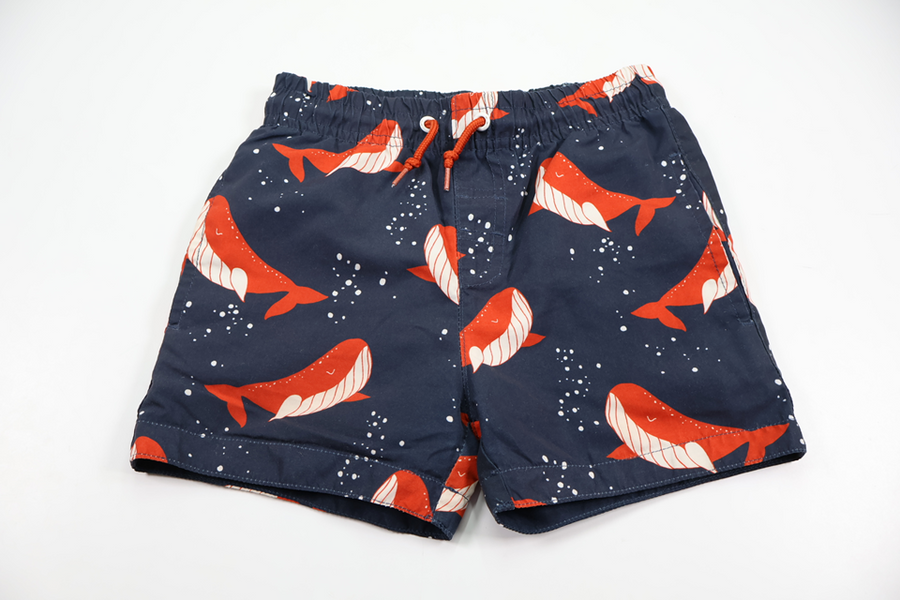 Minimarket Whale Swim Shorts - Size 98/104 - Navy Blue