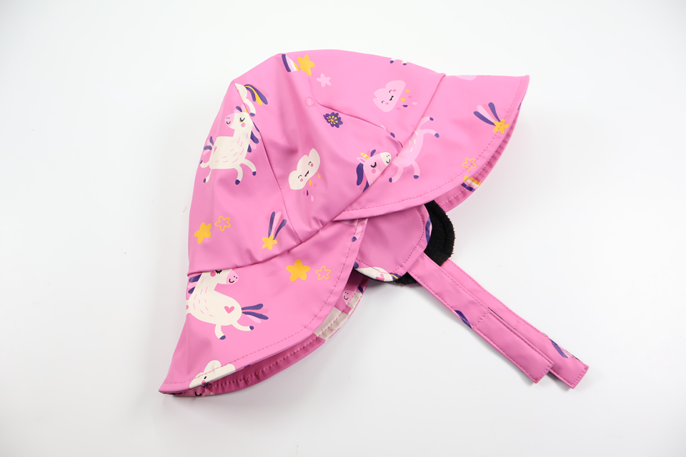 Fleece-lined rain hat from Nordbjörn - Size 110/116 - Pink