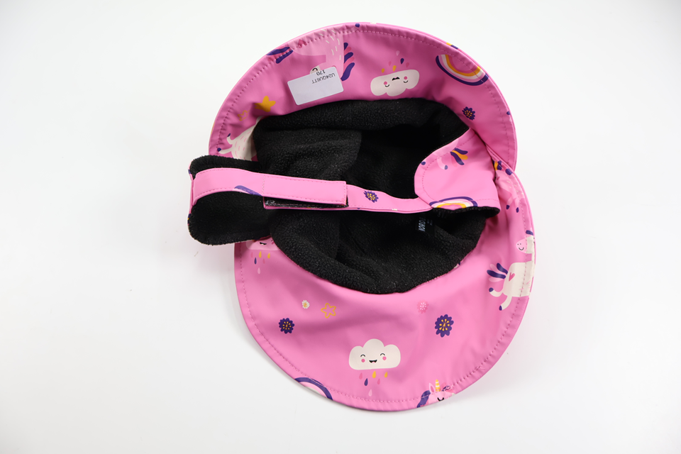 Fleece-lined rain hat from Nordbjörn - Size 110/116 - Pink
