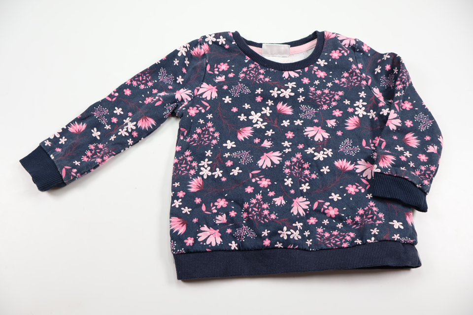 Floral sweater from So Cute - Size 80 - Navy blue