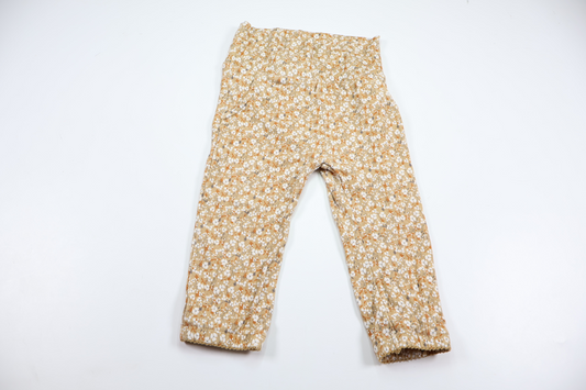 Floral trousers from Name It - Size 80 - Yellow