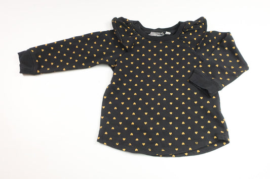 Sweater with hearts from Lindex - Size 98/104 - Black